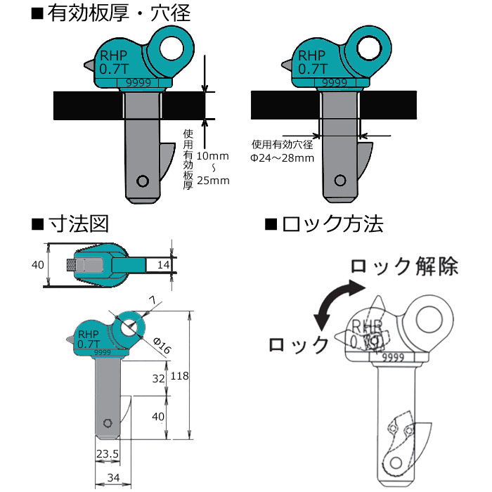 女性に人気！ 日本クランプ 穴吊り専用クランプ - 工具/メンテナンス