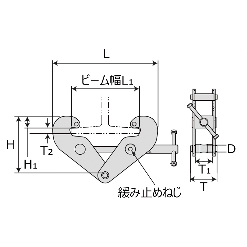 5t ビームクランプ｜建設機械器具、各種工事用機器レンタルの成松屋